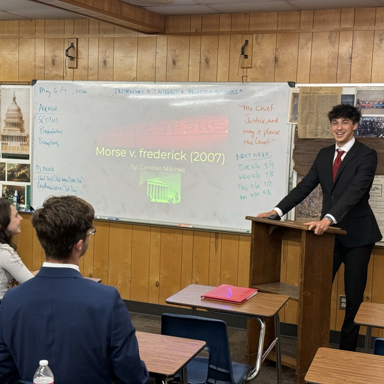 Here is blurb: Mr. Estrada’s Honors government classes dressed for success when presenting their end of year landmark Supreme Court cases. 