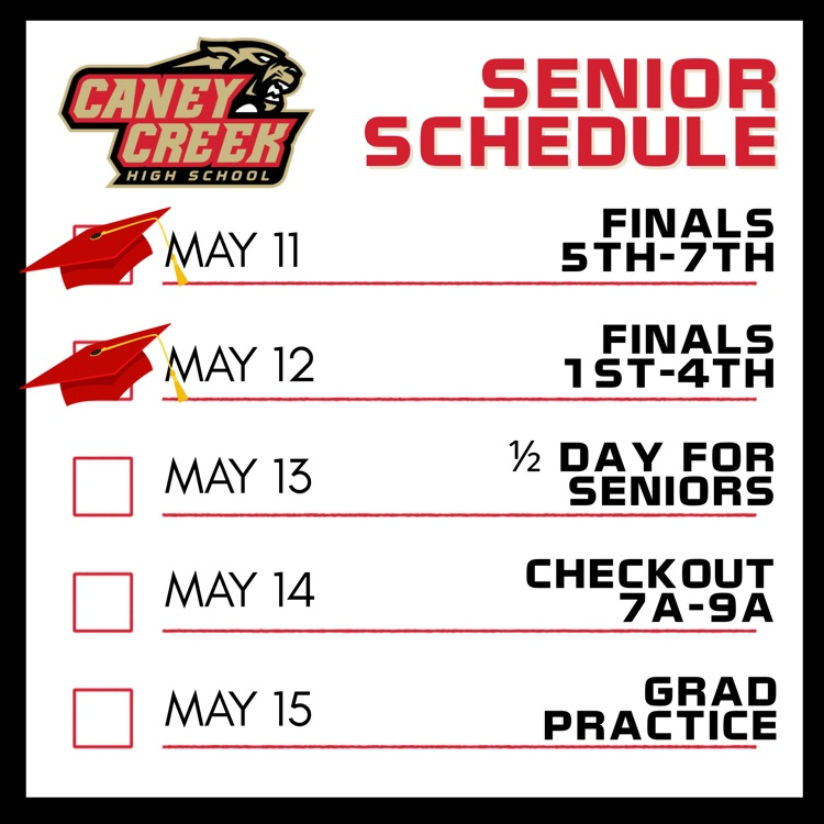 Senior schedule 