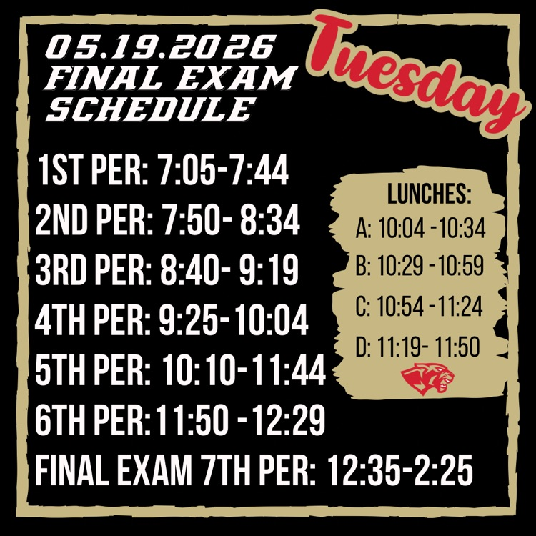 final exam schedule