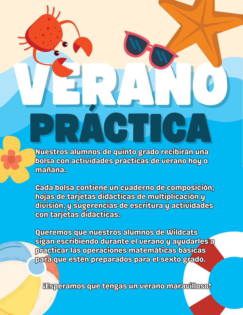 Summer Practice Flyer (Spansih)