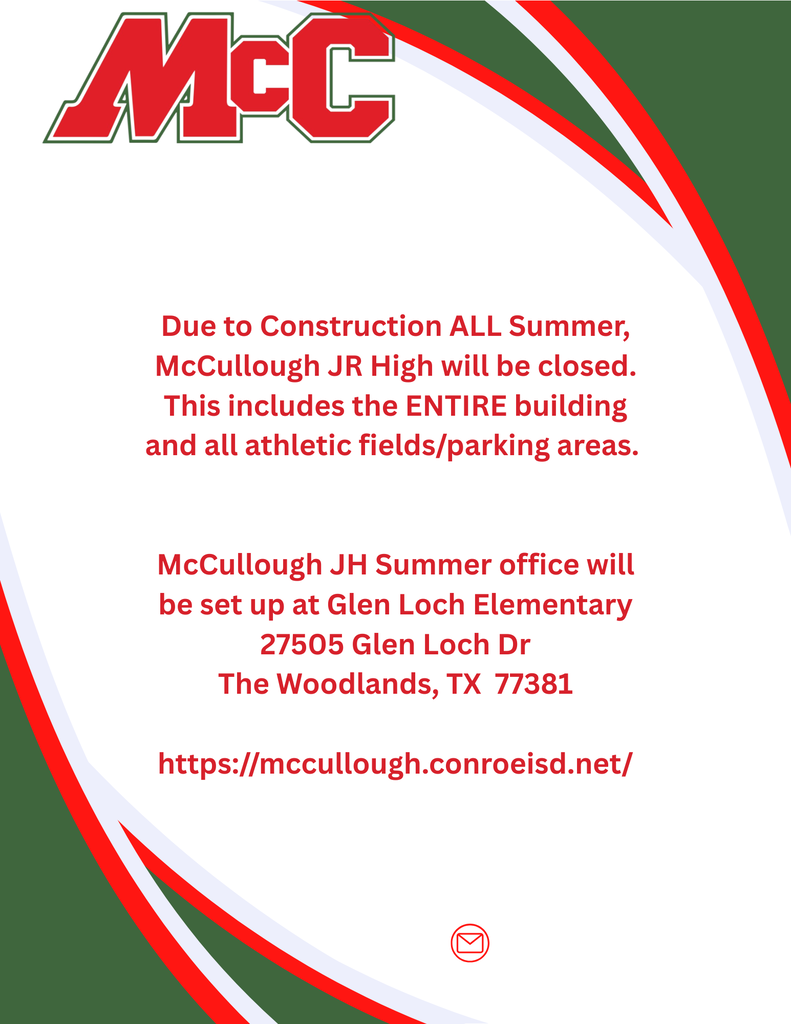 McCullough JH Summer Office Location
