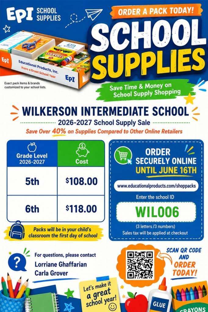 School Supplies Flyer