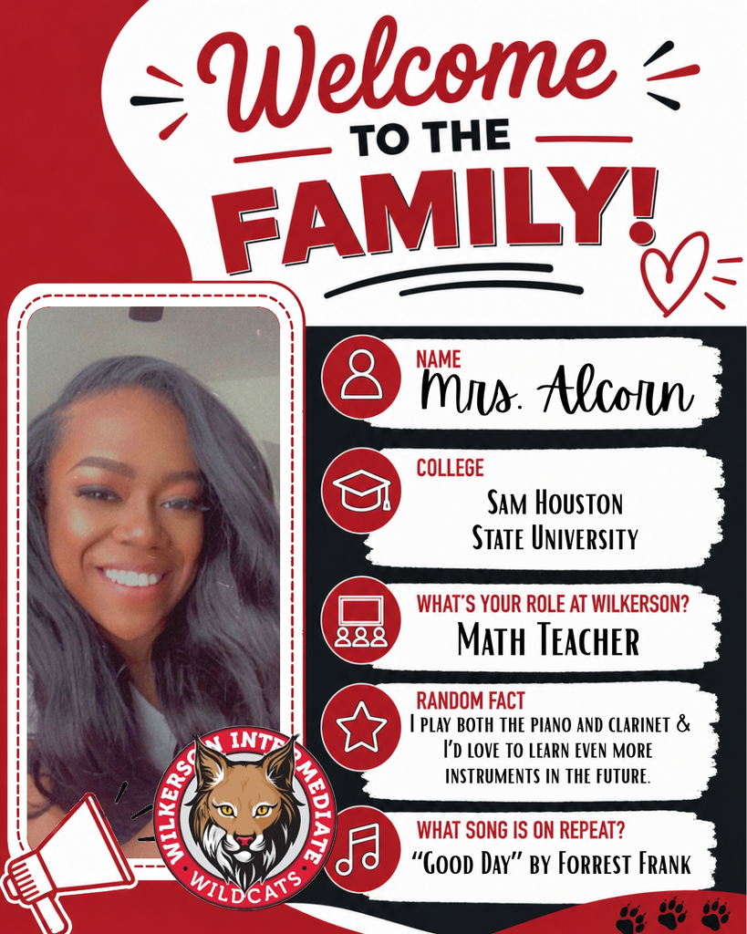 Welcome Mrs. Alcorn