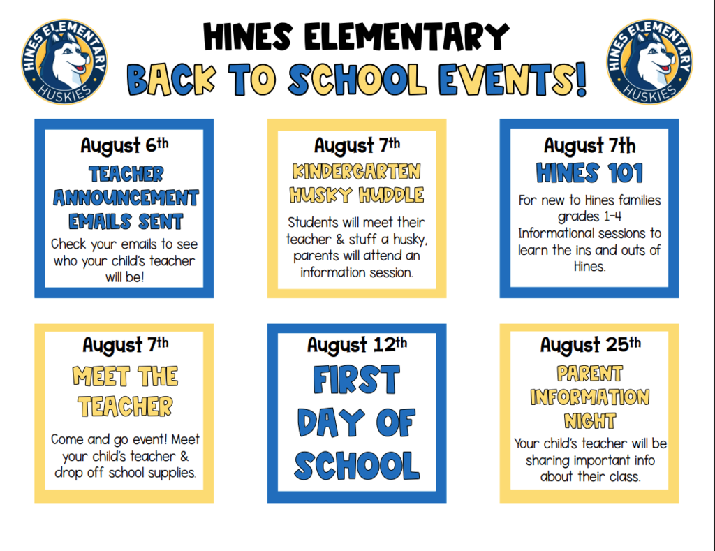 Back to school events