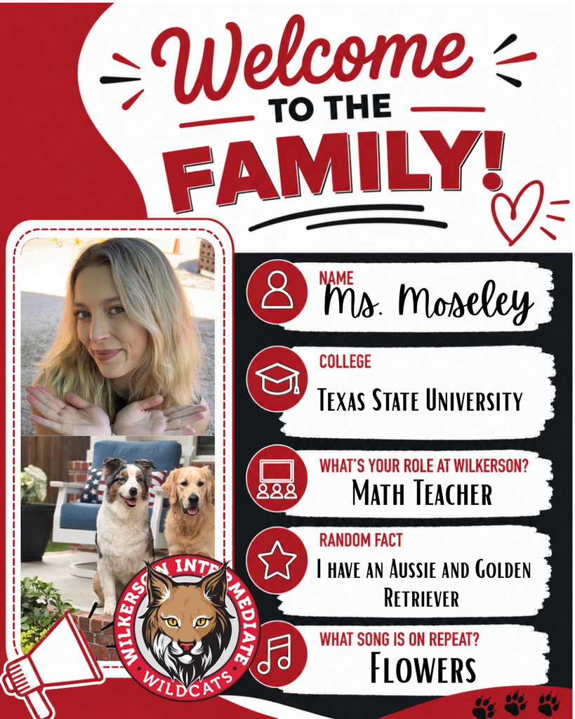 Welcome Ms. Moseley