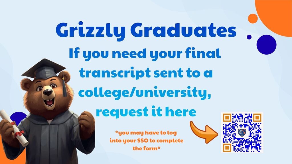 QR code for official transcripts