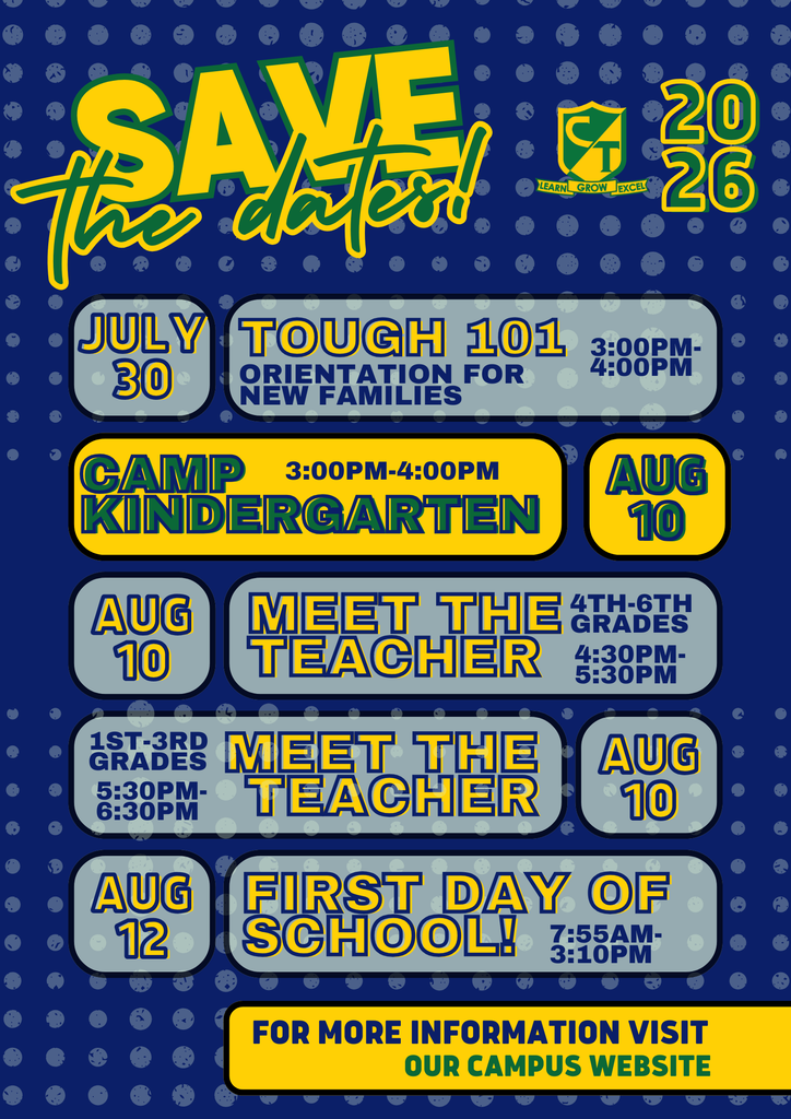 Save the dates Back-to-school 2026!