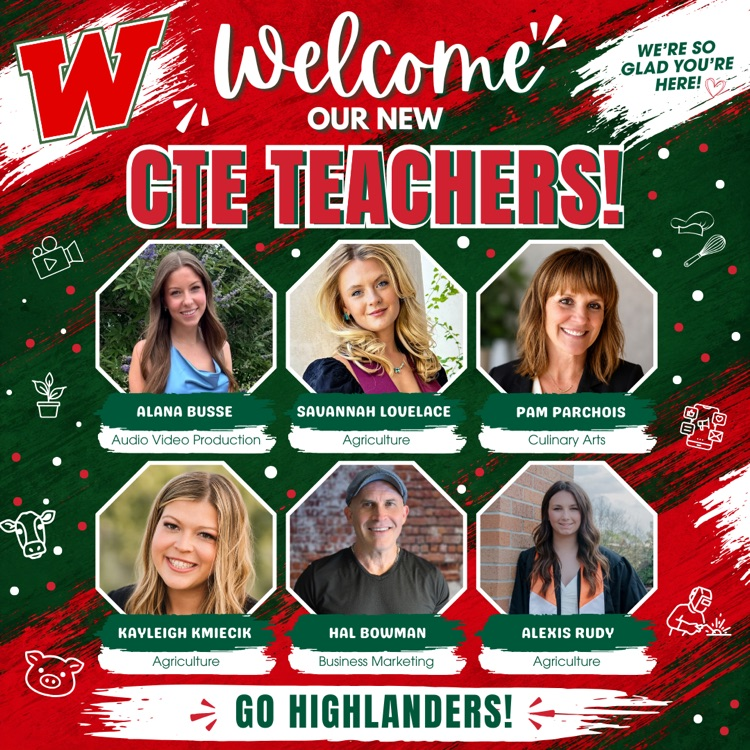 Welcome to our new TWHS CTE Teachers!!