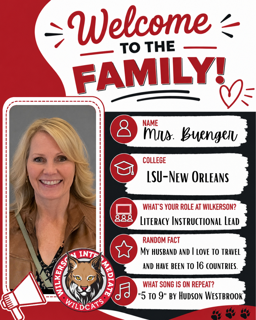 Welcome Mrs. Buenger
