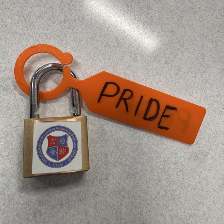 lock with a tag labeled pride