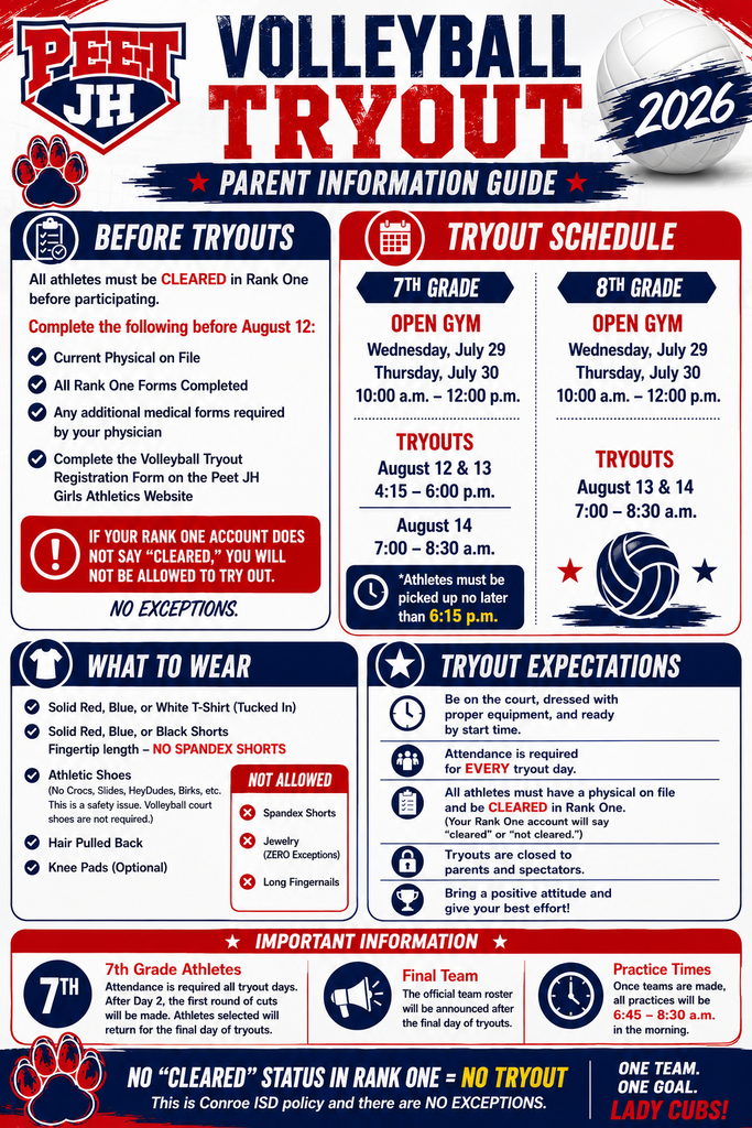 Volleyball Tryout Information