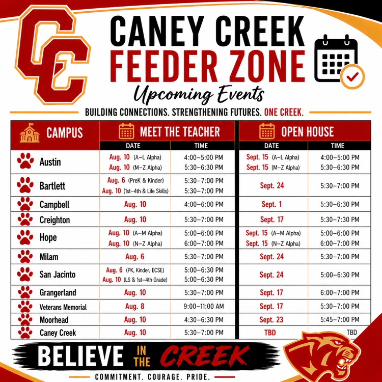 CCHS Feeder Meet the Teacher