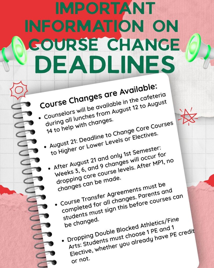 Course Change Deadlines