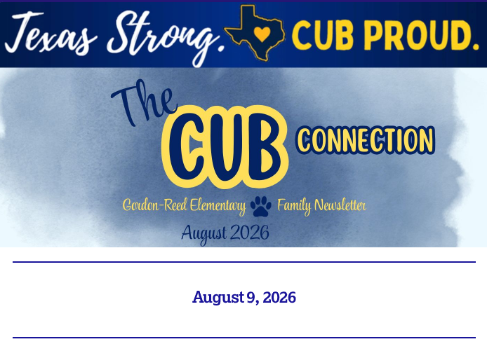 The Cub Connection 8/9/26