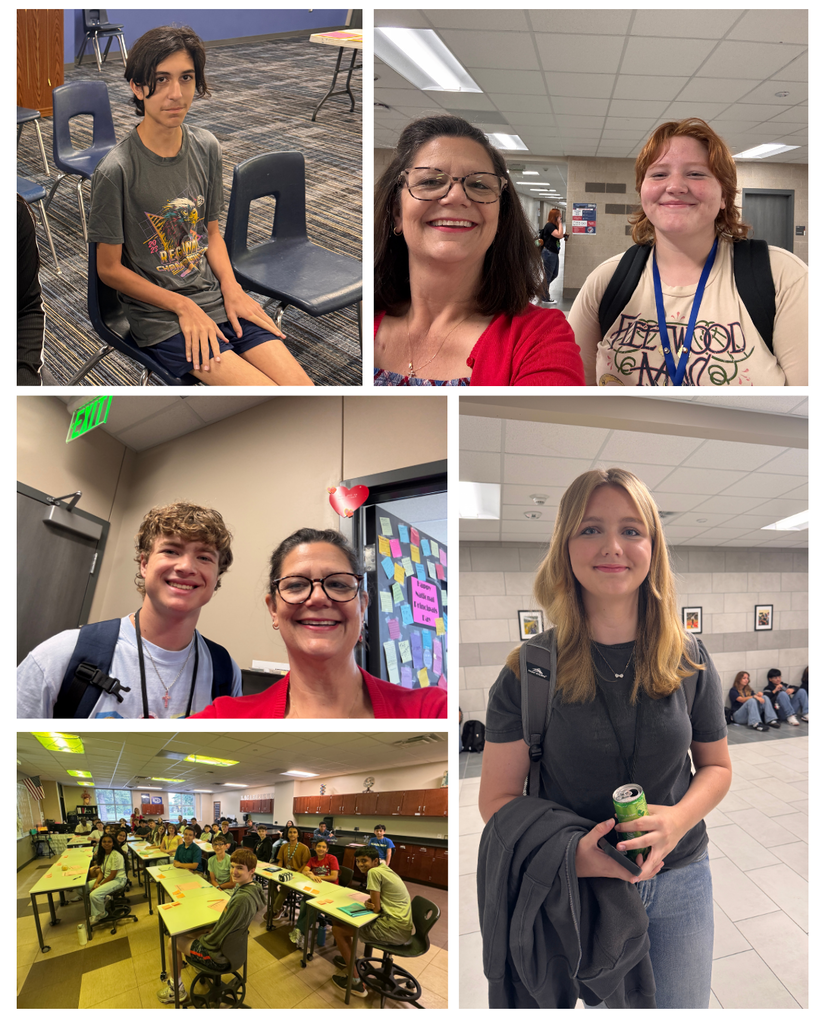 Collage of ACES students in the hallway and during class.