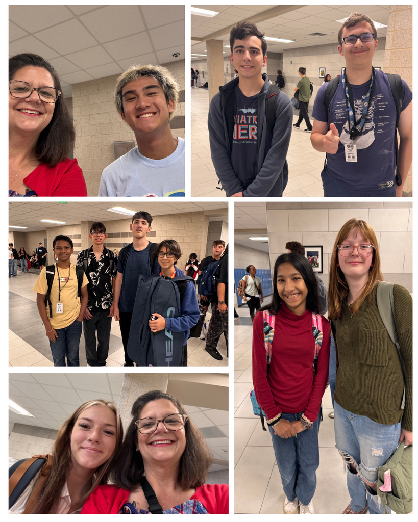 Collage of ACES students in the hallway and during class.