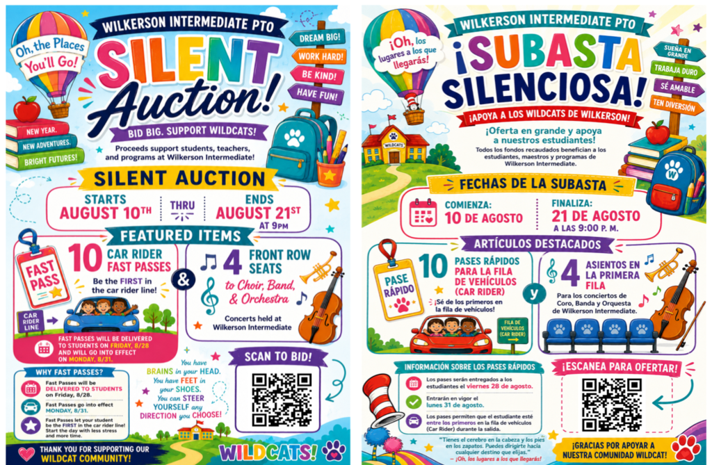 PTO silent Auction