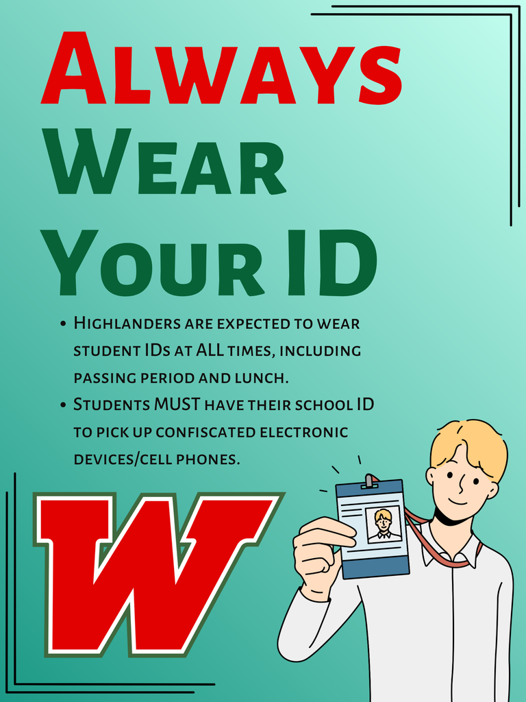 Always wear your Student ID