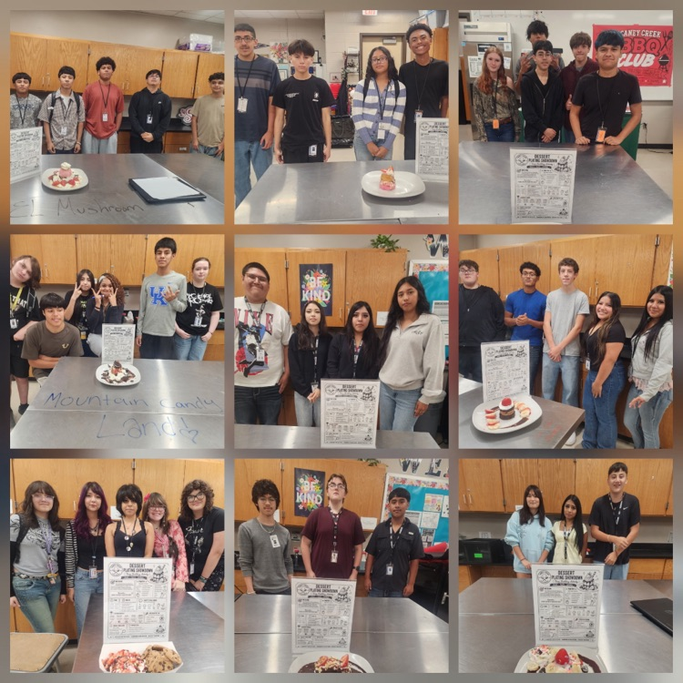 students create desserts