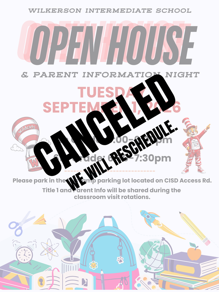 OPEN HOUSE CANCELED