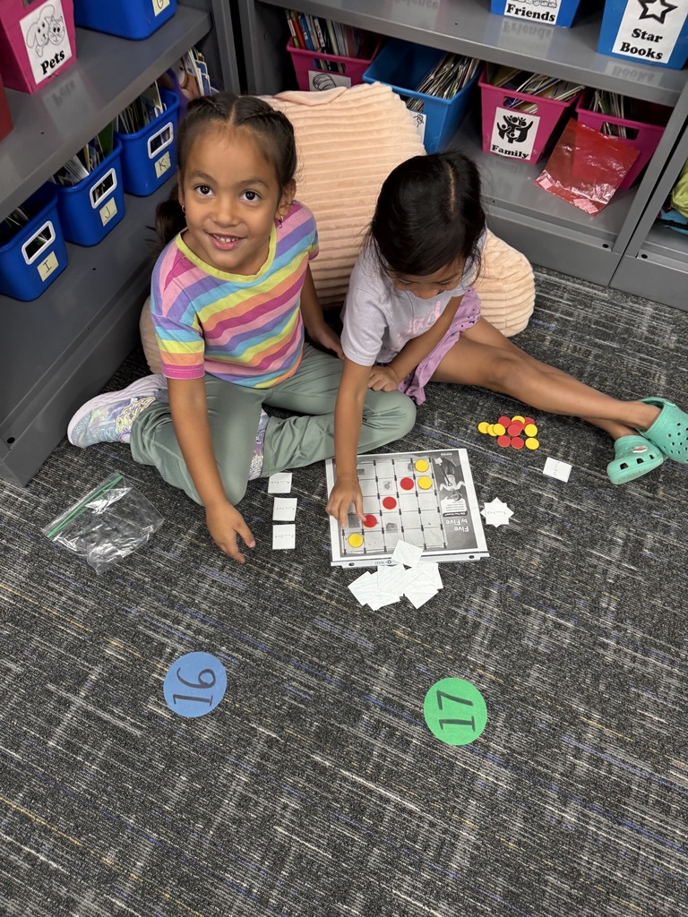 students in math stations