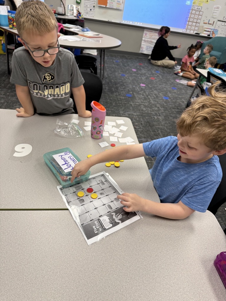 students in math stations