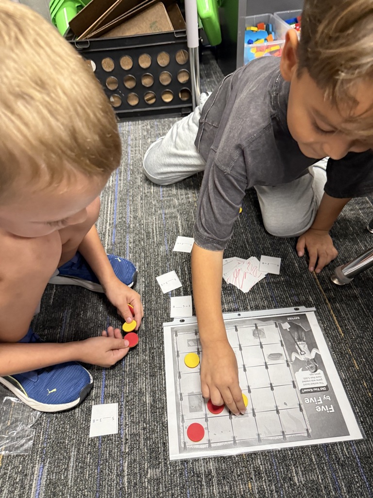 students in math stations