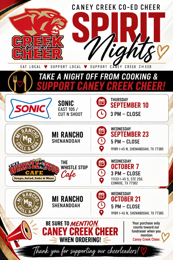 cheer spirit nights