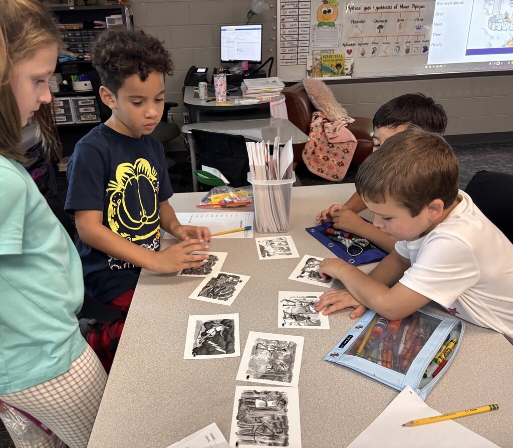 2nd Graders retelling a story