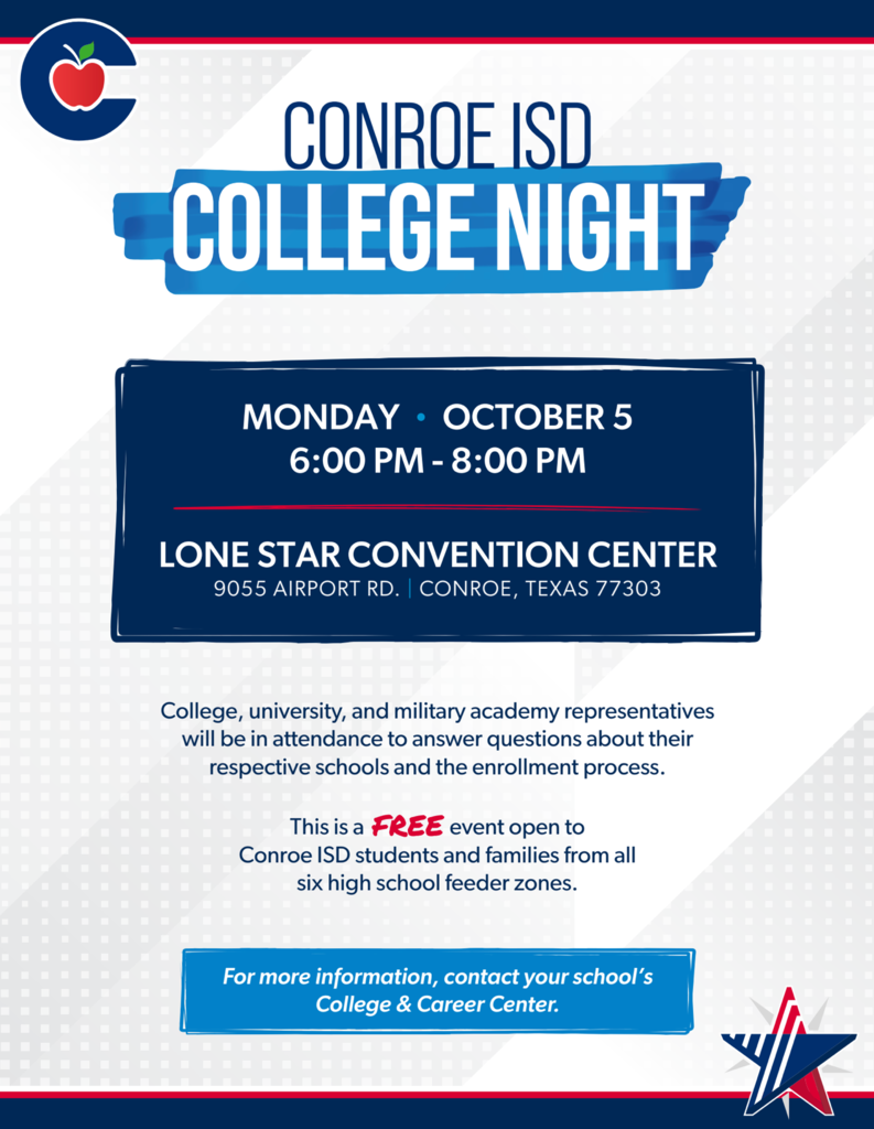 conroe isd college night flyer