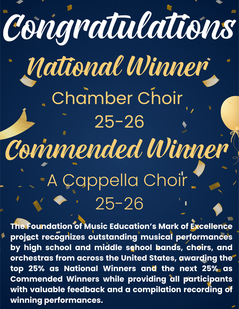 York JH Choir National Winner and Commended Winner