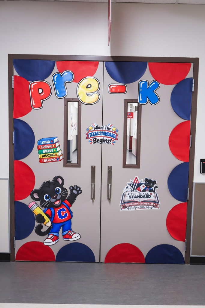Pre-K doors decorated for The Texas Standard.