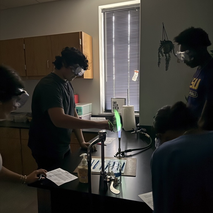 Chemistry students participate in the Flame Lab! 