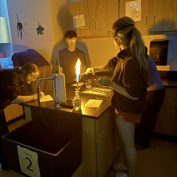 Chemistry students participate in the Flame Lab! 