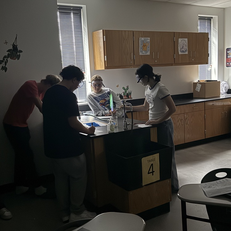 Chemistry students participate in the Flame Lab! 
