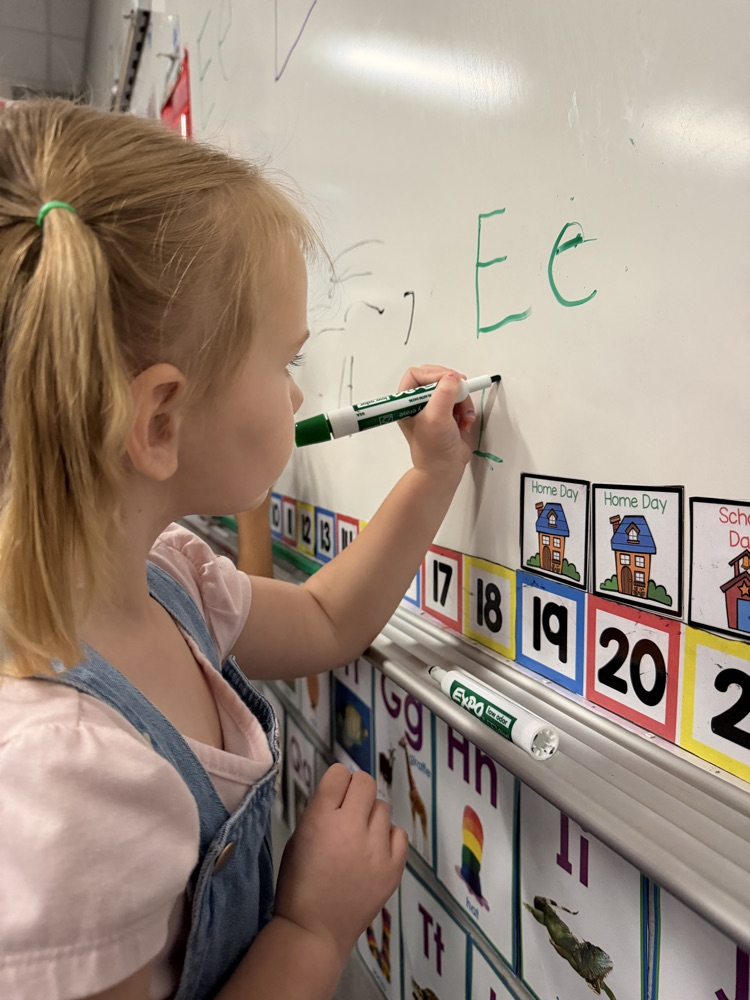 student practicing