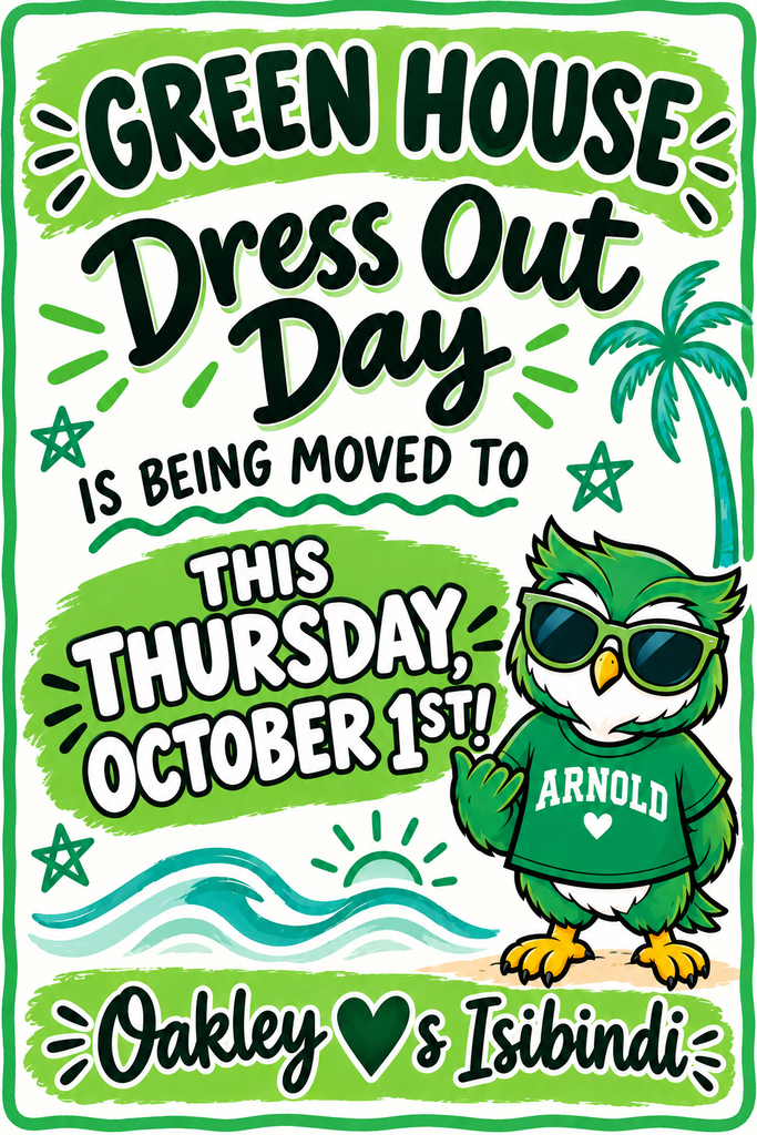 green owl announcing wear green on 10/1
