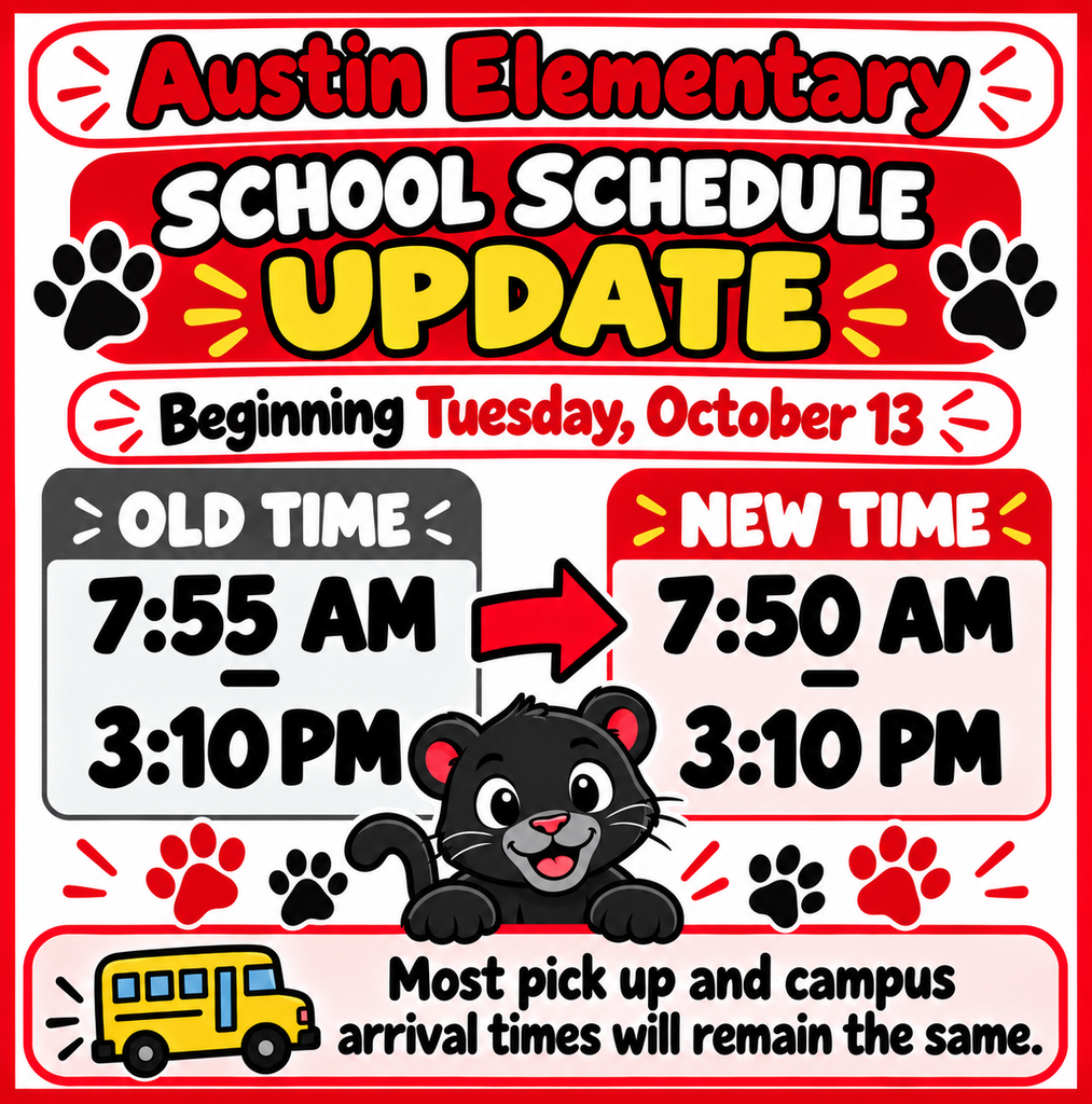 New School Time 7:50AM to 3:10PM