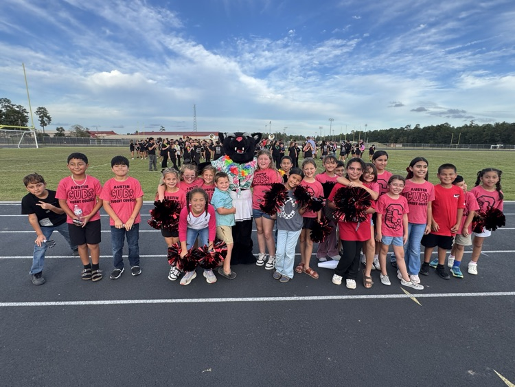 on the track with students 