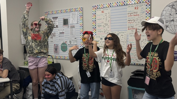 teen leadership students rapping