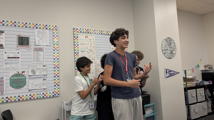 teen leadership students rapping