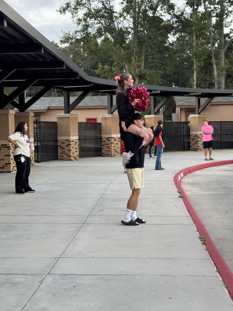 cheerleader and football player 