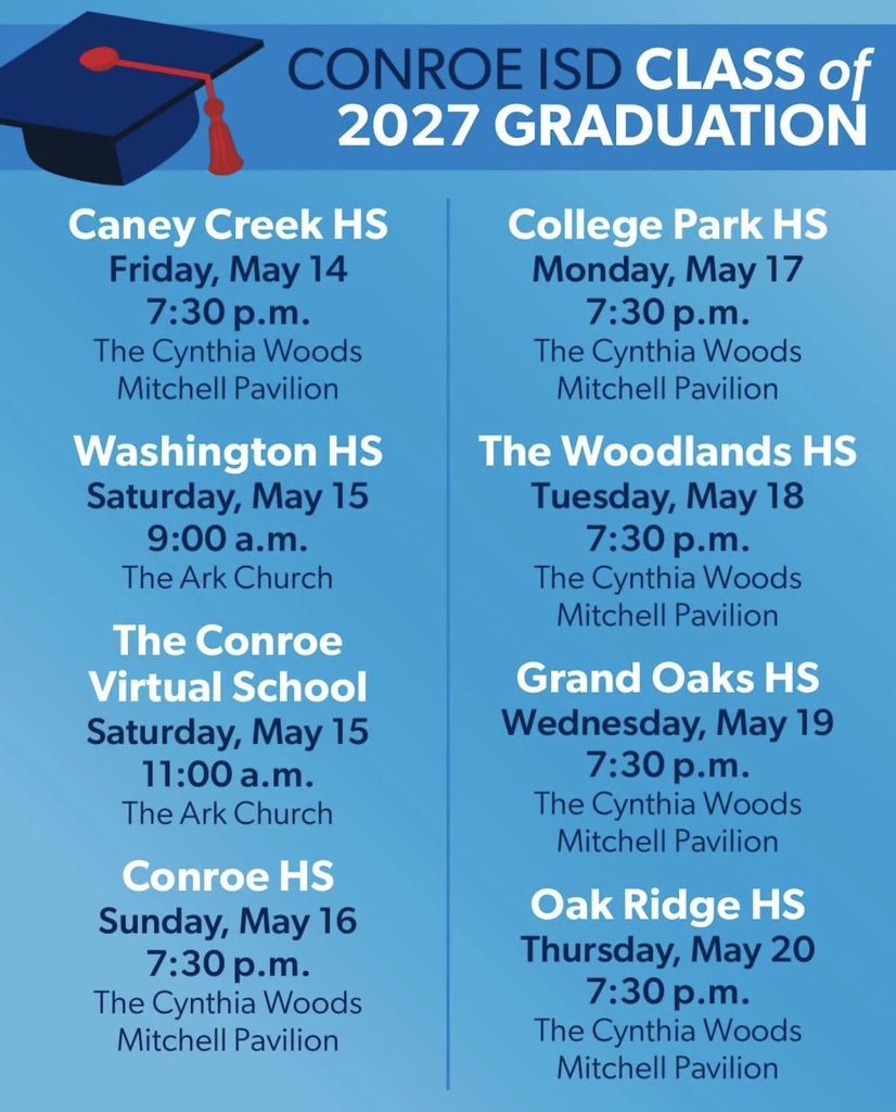 Class of 2027 Graduation Dates