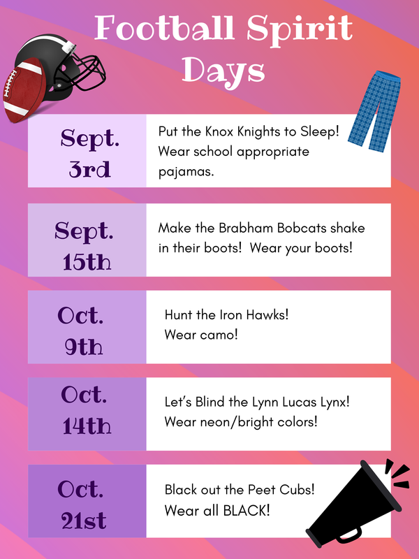 Football Spirit Days 2025