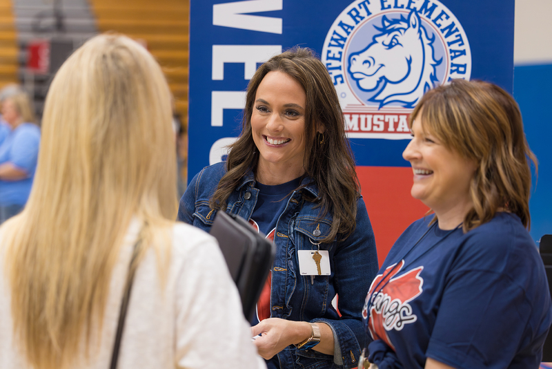 Teachers interviewing a candidate