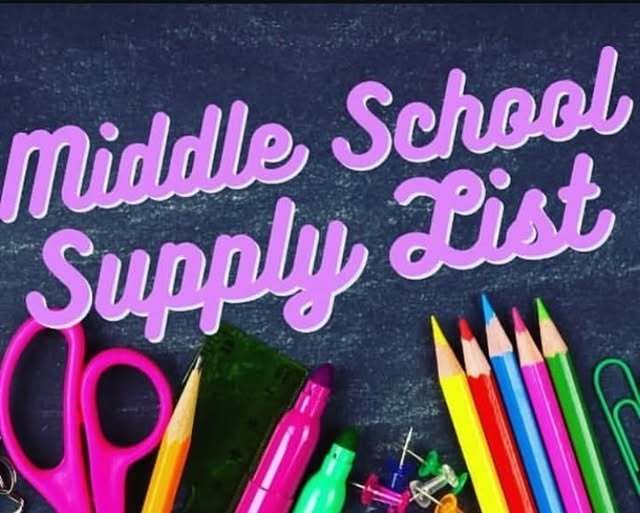 school supplies on a chalkboard background