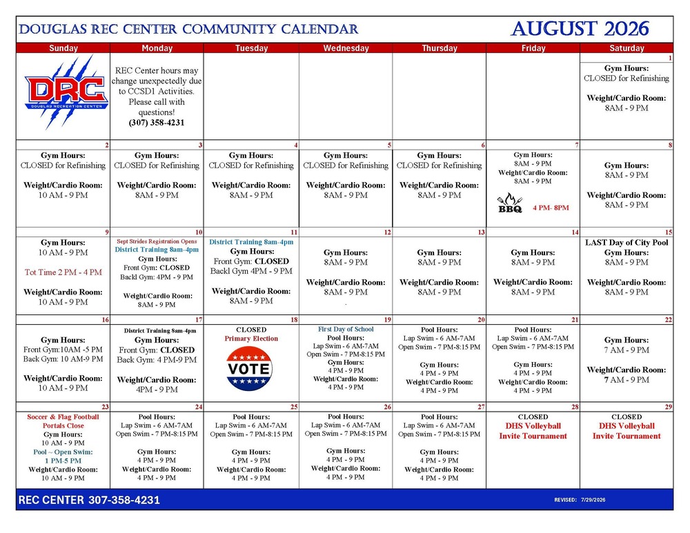 Aug community calendar