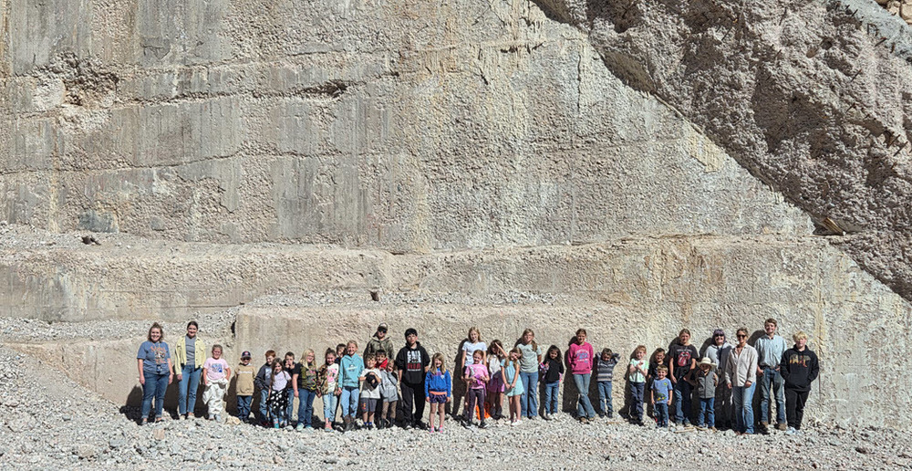 Group of students and teachers at La Prele Dam