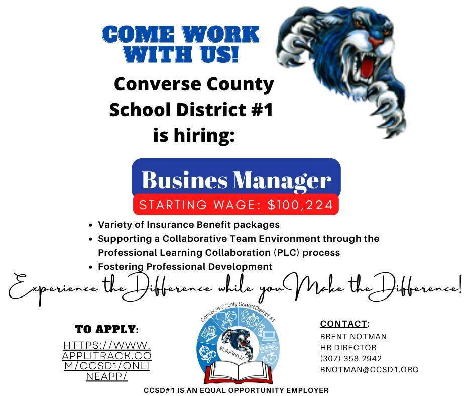 Flyer with information on business manager application