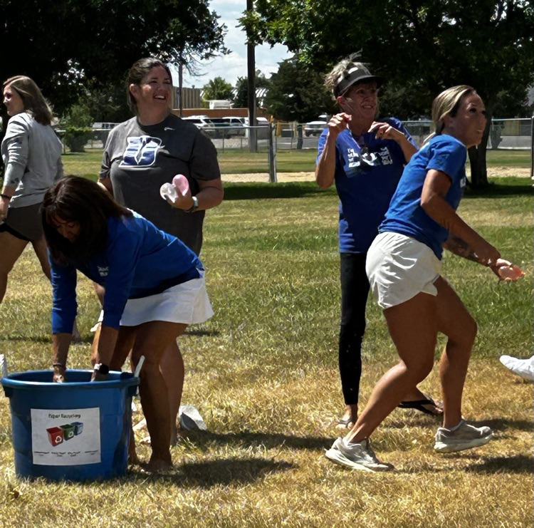 playing dodgeball with water balloons